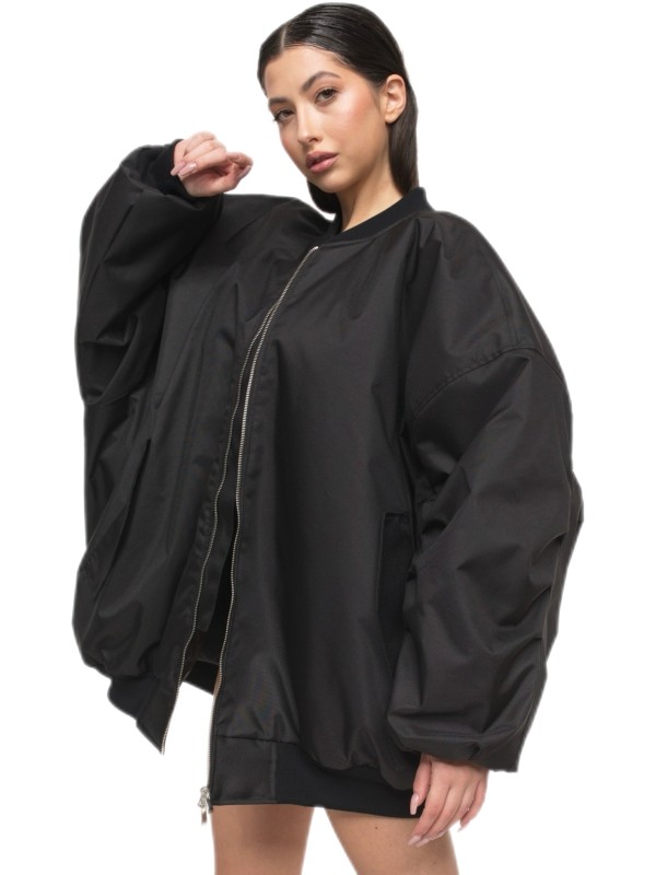 Bomber oversize jacket black