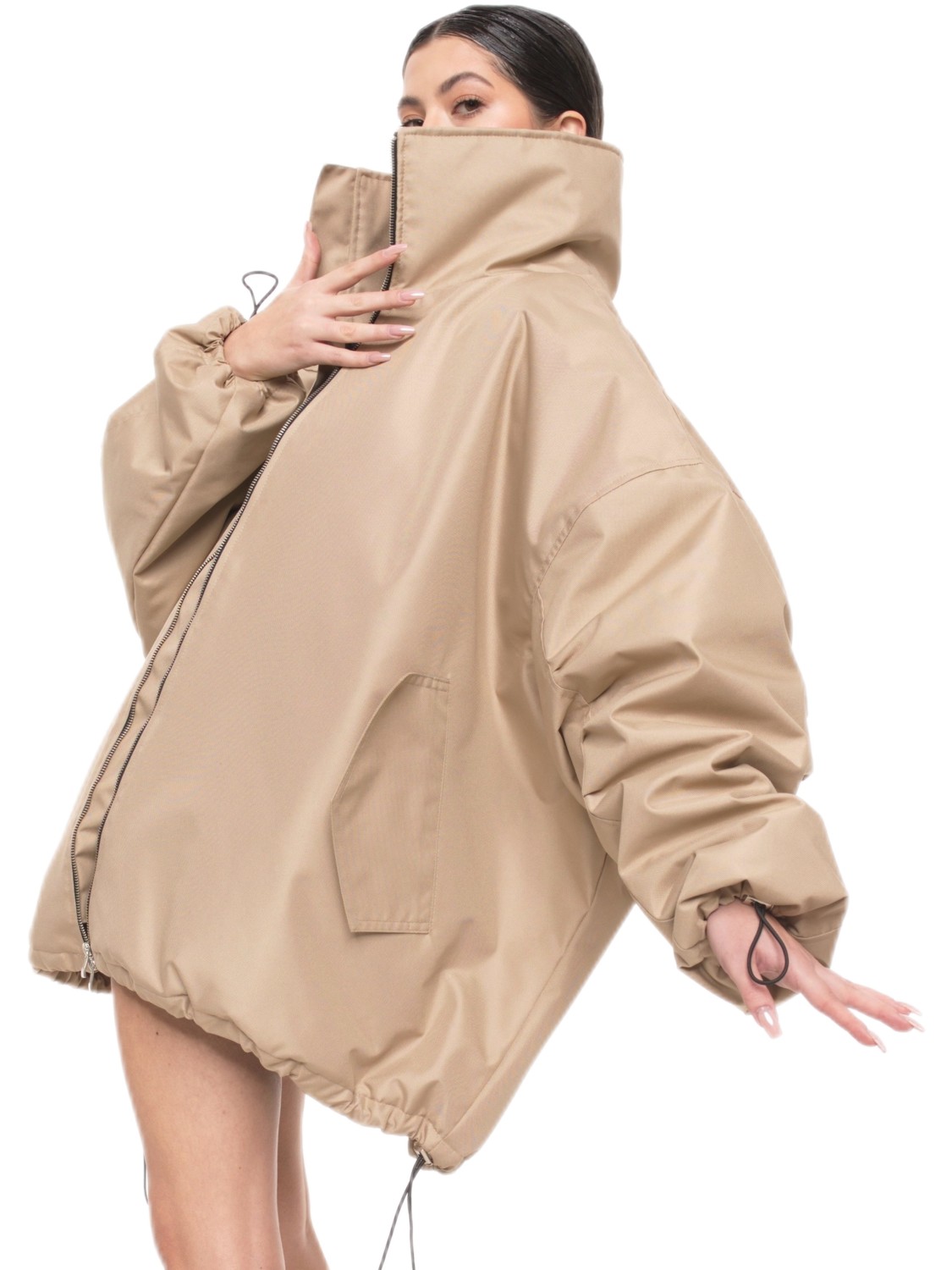 Bomber oversize jacket mocca Bomber oversize jacket mocca