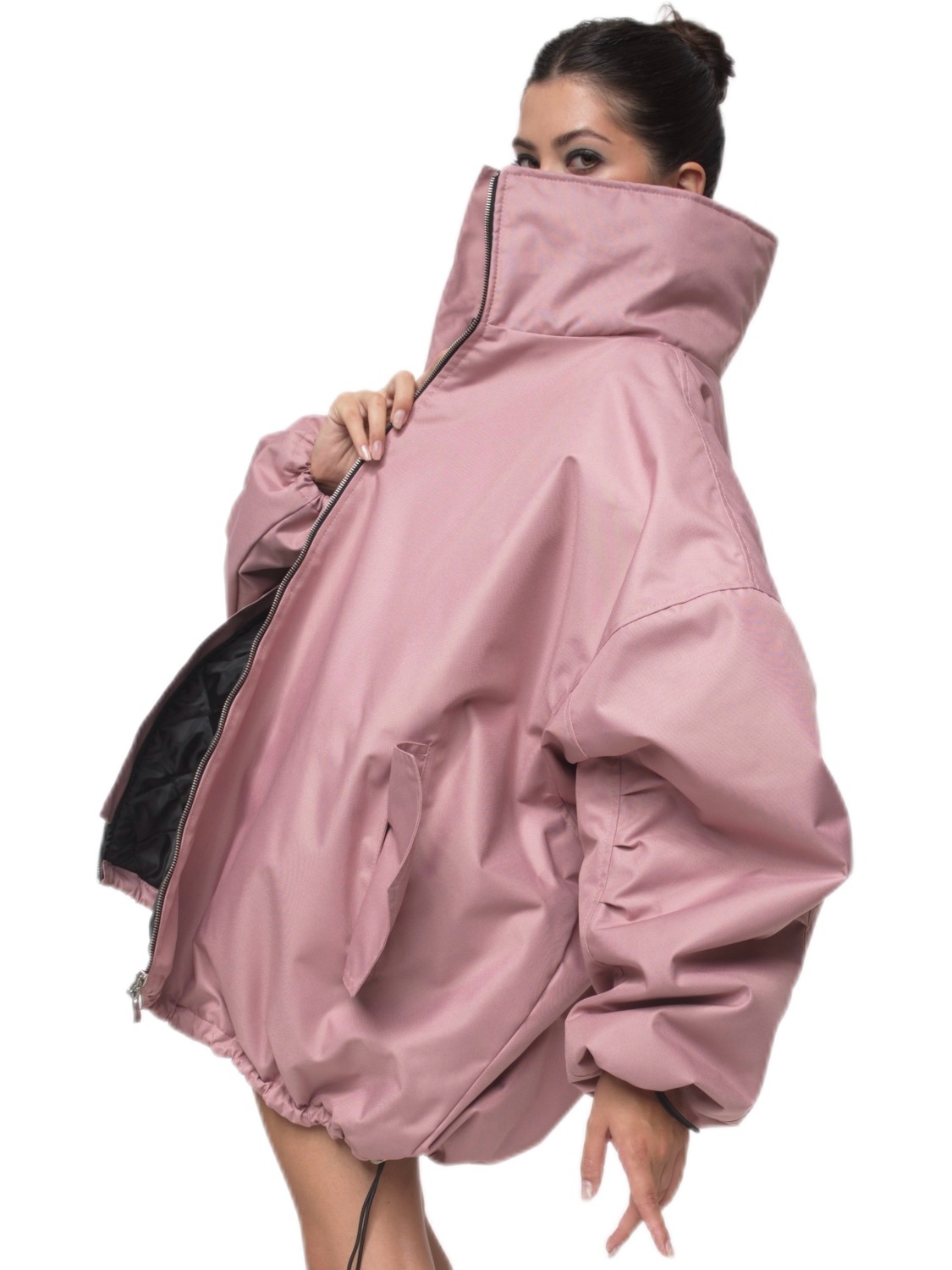 Bomber oversize jacket dusty pink