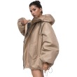 Bomber hoodie oversize jacket mocca