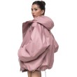 Kurtka bomber hoodie oversize dusty pink