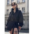 Krótka kurtka bomber collar czarna