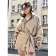Shorty collar bomber jacket in mocca