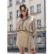 Krótka kurtka bomber collar mocca