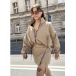 Krótka kurtka bomber collar mocca