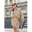 Krótka kurtka bomber collar mocca