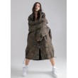 Płaszcz Longline Hoodie oversize camo