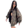 Bomber oversize jacket in camo
