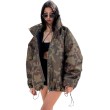 Kurtka typu bomber oversize collar camo