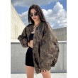 Bomber oversize jacket in camo