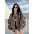 Bomber oversize jacket in camo