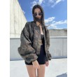 Shorty oversized bomber jacket in camo