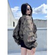 Shorty oversized bomber jacket in camo