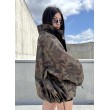 Camo looseZip oversize jacket