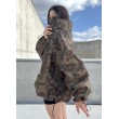 Camo looseZip oversize jacket