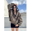 Camo looseZip oversize jacket