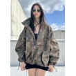 Camo looseZip oversize jacket