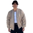 Bomber oversize jacket in mocca