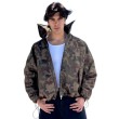 Camo oversized collar bomber jacket