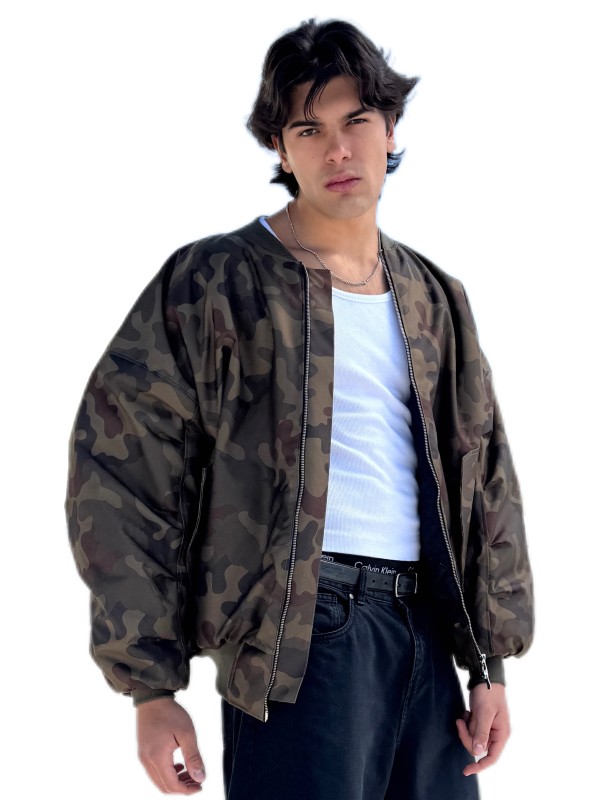 Men's Bomber oversize jacket in camo