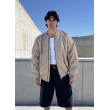 Bomber oversize jacket in mocca