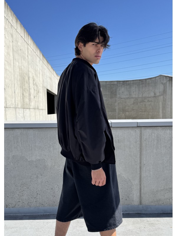 Bomber oversize jacket black