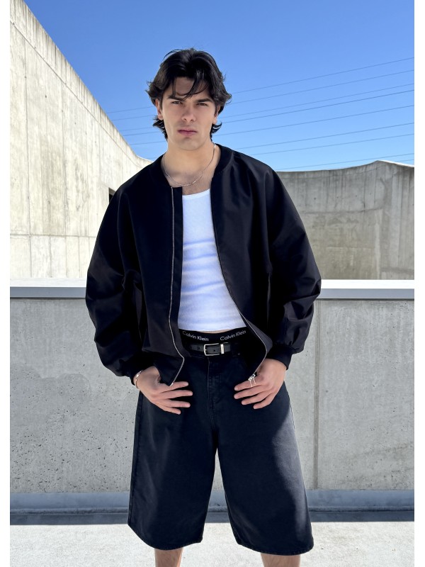 Bomber oversize jacket black