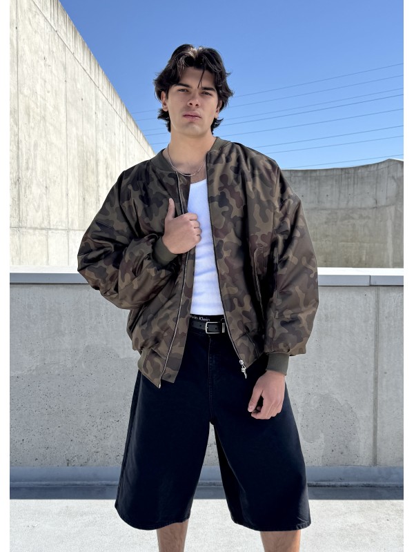 Men's Bomber oversize jacket in camo
