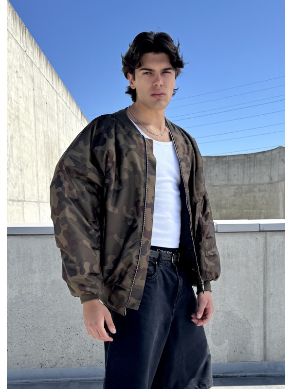 Men's Bomber oversize jacket in camo
