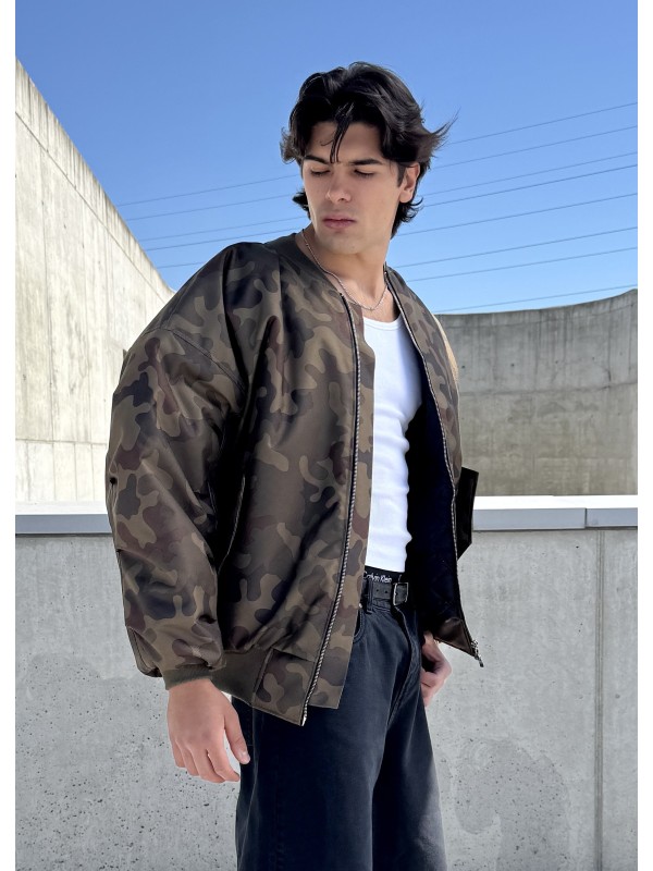 Men's Bomber oversize jacket in camo