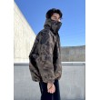 Camo oversized collar bomber jacket