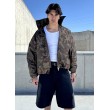 Camo oversized collar bomber jacket
