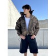 Camo oversized collar bomber jacket