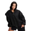 Parachute washed black denim bomber jacket