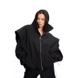 Parachute washed black denim bomber jacket