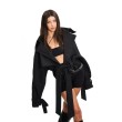 Boxy crop trench denim jacket