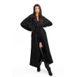 Trencz maxi oversize denim washed black