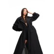 Trencz maxi oversize denim washed black
