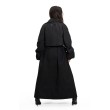 Trencz maxi oversize denim washed black