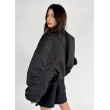 Shorty oversized bomber jacket in black
