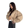 Shorty oversized bomber jacket in mocca