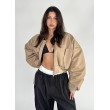 Shorty oversized bomber jacket in mocca