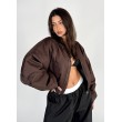 Shorty oversized bomber jacket in praline