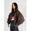 Shorty oversized bomber jacket in praline