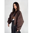 Shorty oversized bomber jacket in praline