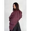 Shorty oversized bomber jacket in burgundy