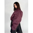 Shorty oversized bomber jacket in burgundy
