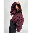 Shorty oversized bomber jacket in burgundy