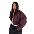 Shorty oversized bomber jacket in burgundy