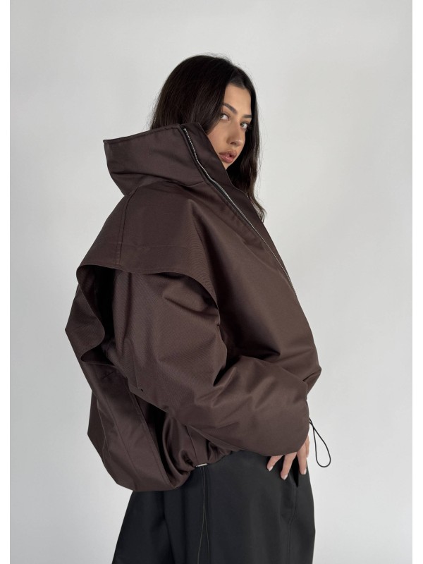 Parachute oversize bomber jacket in praline